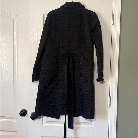 Express Black Quilted Trench Coat - Picture 2 of 2